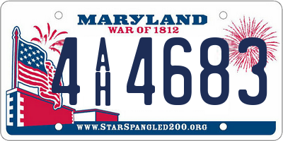 MD license plate 4AH4683