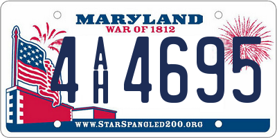 MD license plate 4AH4695