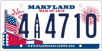 MD license plate 4AH4710