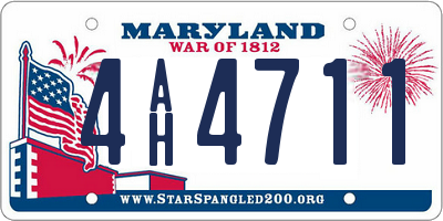 MD license plate 4AH4711