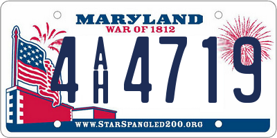 MD license plate 4AH4719