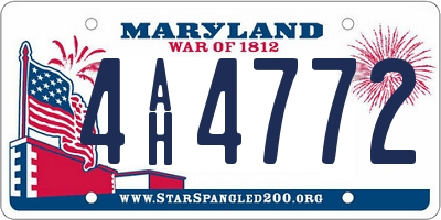 MD license plate 4AH4772