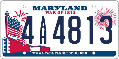 MD license plate 4AH4813