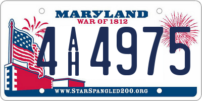 MD license plate 4AH4975