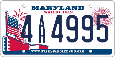 MD license plate 4AH4995