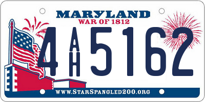 MD license plate 4AH5162