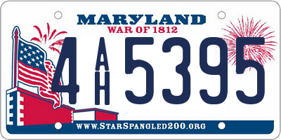 MD license plate 4AH5395