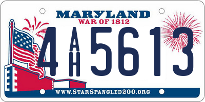 MD license plate 4AH5613