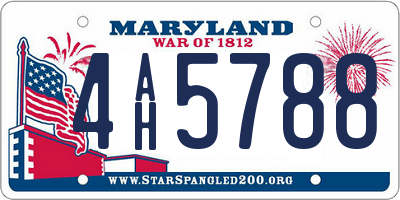 MD license plate 4AH5788