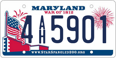 MD license plate 4AH5901