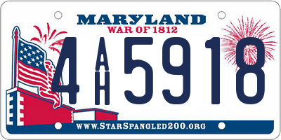 MD license plate 4AH5918