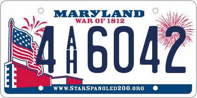 MD license plate 4AH6042