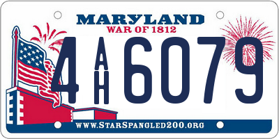 MD license plate 4AH6079