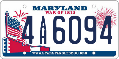 MD license plate 4AH6094