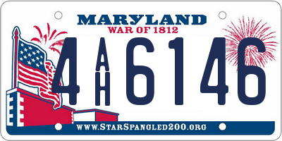 MD license plate 4AH6146