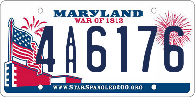 MD license plate 4AH6176