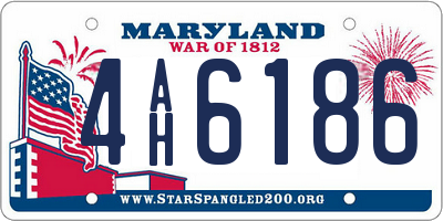 MD license plate 4AH6186