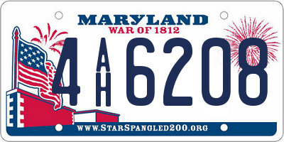 MD license plate 4AH6208