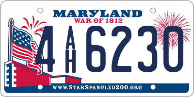 MD license plate 4AH6230