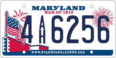 MD license plate 4AH6256