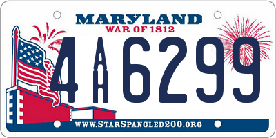 MD license plate 4AH6299