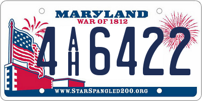 MD license plate 4AH6422