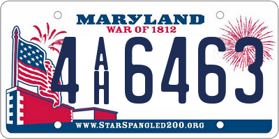 MD license plate 4AH6463
