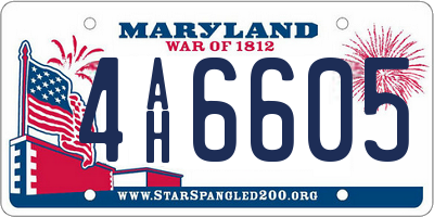 MD license plate 4AH6605