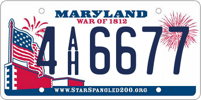 MD license plate 4AH6677