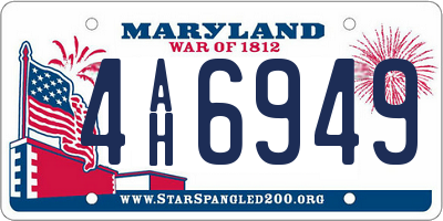 MD license plate 4AH6949