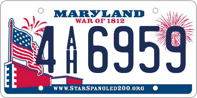 MD license plate 4AH6959