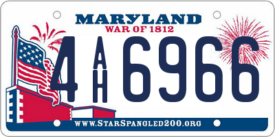 MD license plate 4AH6966