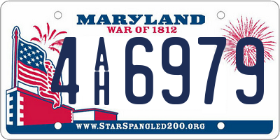 MD license plate 4AH6979