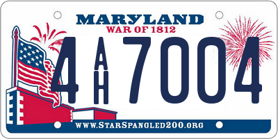 MD license plate 4AH7004