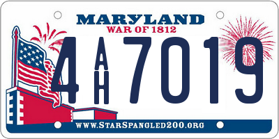 MD license plate 4AH7019