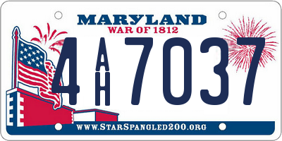 MD license plate 4AH7037