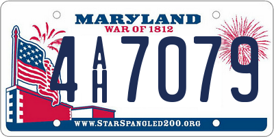 MD license plate 4AH7079