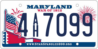MD license plate 4AH7099