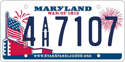 MD license plate 4AH7107