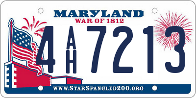 MD license plate 4AH7213