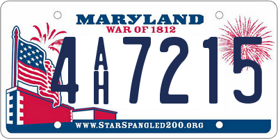 MD license plate 4AH7215