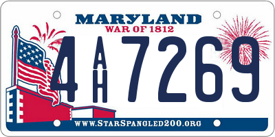 MD license plate 4AH7269