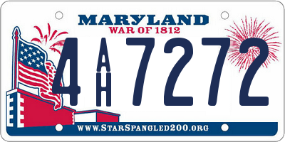 MD license plate 4AH7272