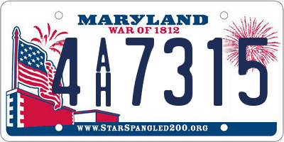 MD license plate 4AH7315