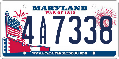 MD license plate 4AH7338