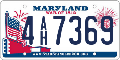 MD license plate 4AH7369