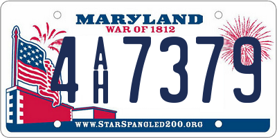MD license plate 4AH7379