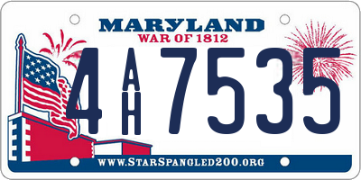 MD license plate 4AH7535