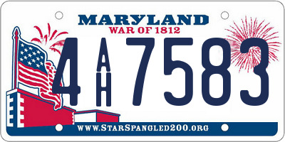 MD license plate 4AH7583