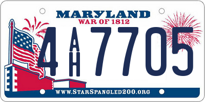 MD license plate 4AH7705